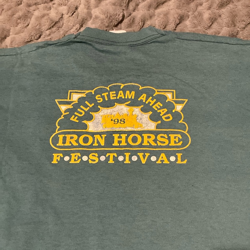 Vintage 1998 Iron Horse Festival Railroad T-shirt size XL
